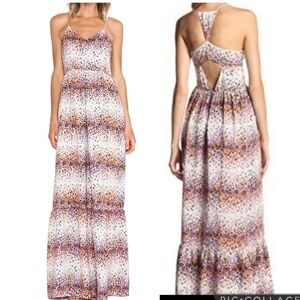 Parker Cornelia Silk Dress In Royal Scatter Size S